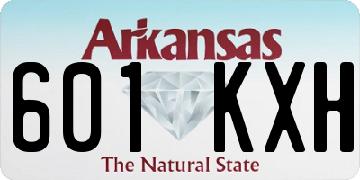 AR license plate 601KXH