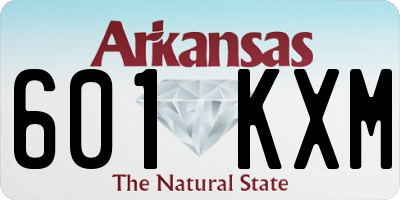 AR license plate 601KXM