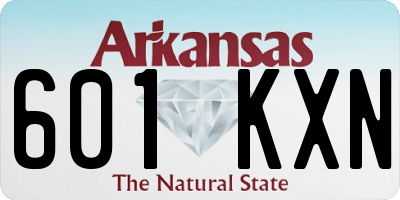 AR license plate 601KXN