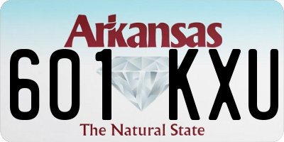 AR license plate 601KXU