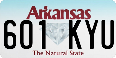 AR license plate 601KYU