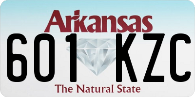 AR license plate 601KZC