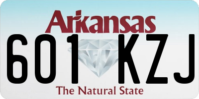 AR license plate 601KZJ