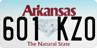 AR license plate 601KZO