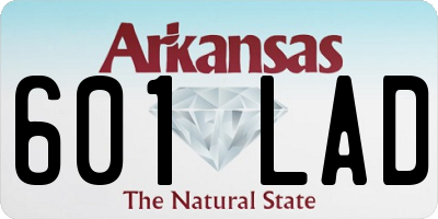 AR license plate 601LAD