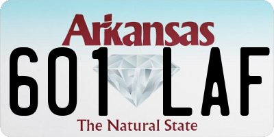 AR license plate 601LAF