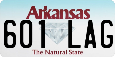 AR license plate 601LAG