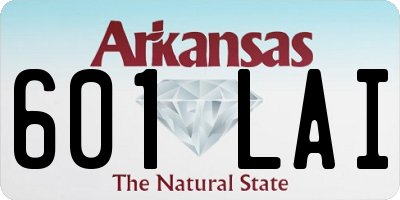 AR license plate 601LAI