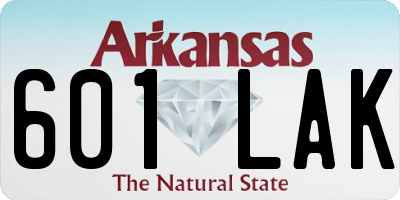 AR license plate 601LAK