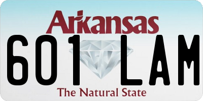 AR license plate 601LAM