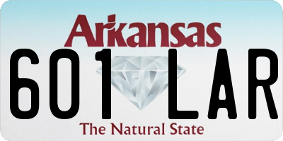AR license plate 601LAR