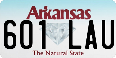 AR license plate 601LAU