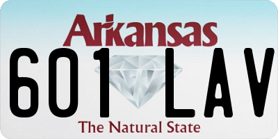AR license plate 601LAV