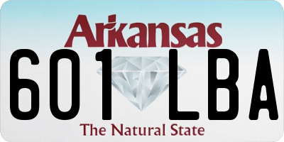 AR license plate 601LBA