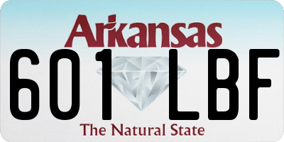 AR license plate 601LBF