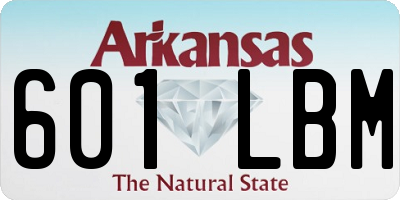 AR license plate 601LBM