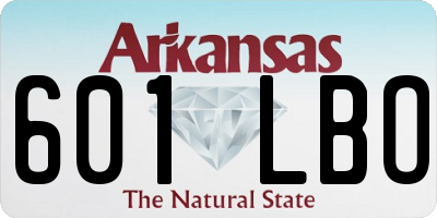 AR license plate 601LBO