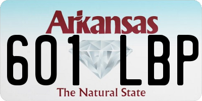 AR license plate 601LBP