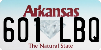 AR license plate 601LBQ