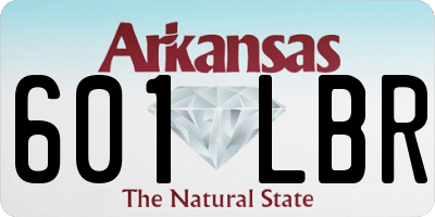 AR license plate 601LBR