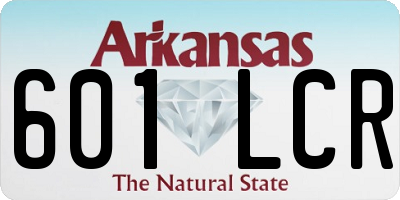 AR license plate 601LCR