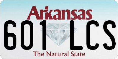 AR license plate 601LCS