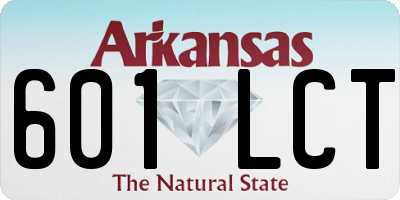 AR license plate 601LCT