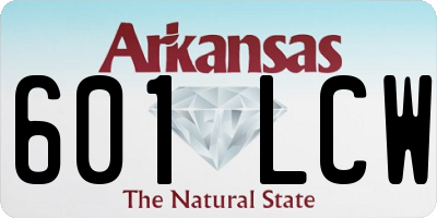 AR license plate 601LCW