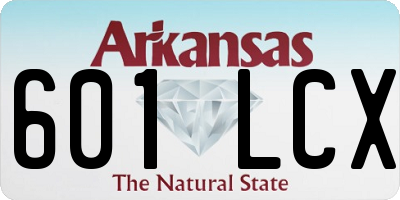 AR license plate 601LCX