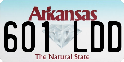 AR license plate 601LDD