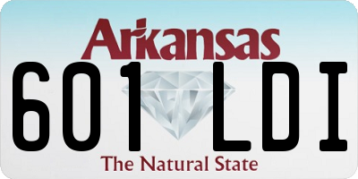 AR license plate 601LDI