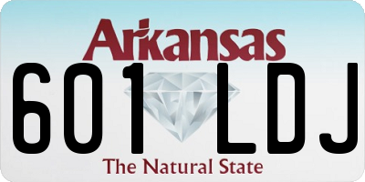 AR license plate 601LDJ