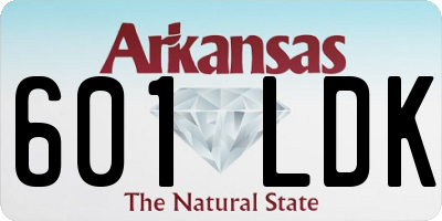 AR license plate 601LDK