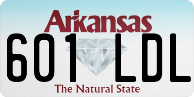AR license plate 601LDL