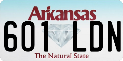 AR license plate 601LDN