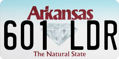 AR license plate 601LDR