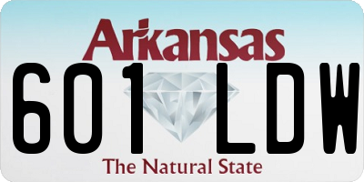 AR license plate 601LDW