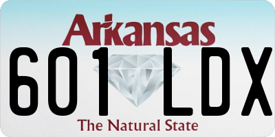 AR license plate 601LDX