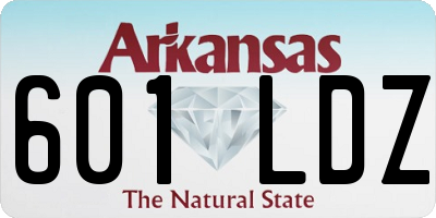AR license plate 601LDZ
