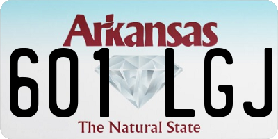 AR license plate 601LGJ