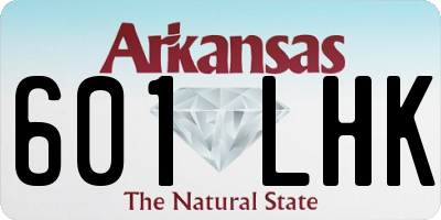 AR license plate 601LHK