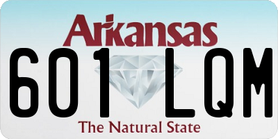 AR license plate 601LQM