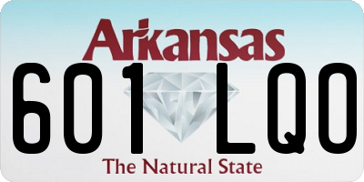 AR license plate 601LQO