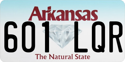 AR license plate 601LQR