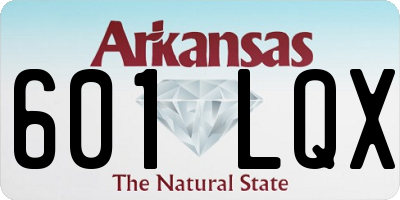 AR license plate 601LQX