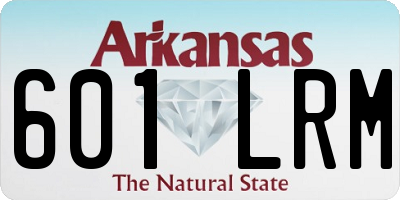 AR license plate 601LRM