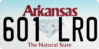 AR license plate 601LRO