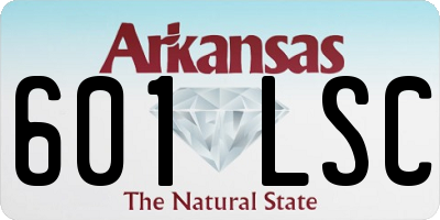 AR license plate 601LSC