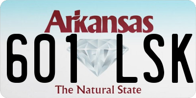 AR license plate 601LSK