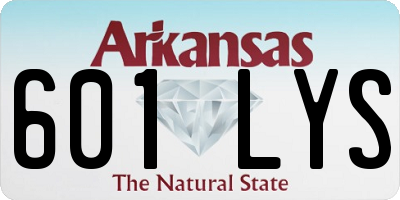AR license plate 601LYS
